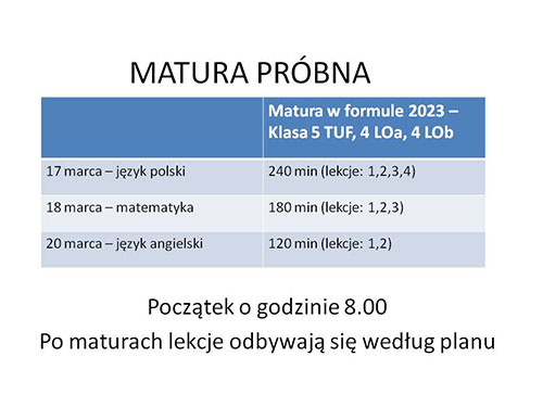 MATURA PRÓBNA marzec